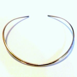 Vintage Silver Tone Choker Collar Necklace